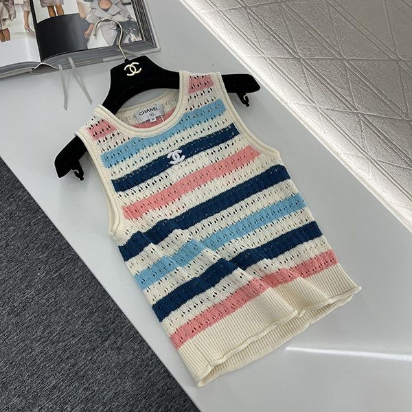 ★日本!!人気！シャネル クルーネックニットカラーブ ロックベスト パロディ sha86892